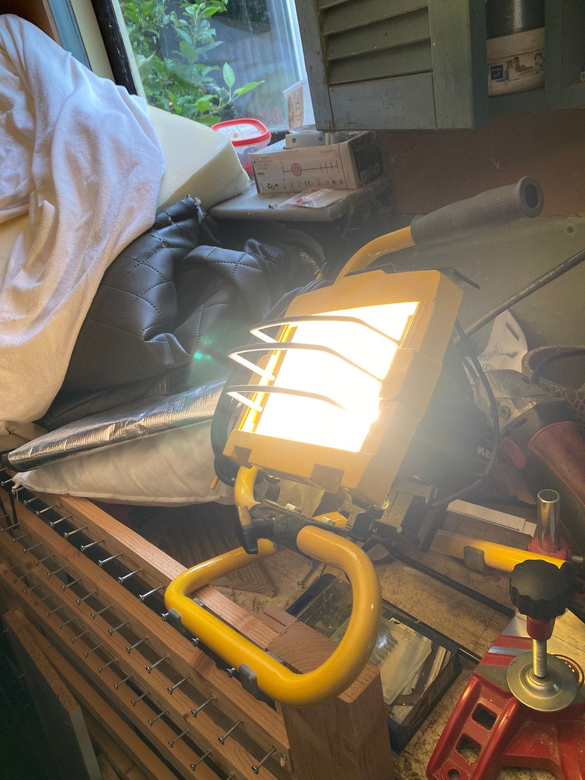 Profile halogeen bouwlamp op statief, Ophalen, Zo goed als nieuw, Lamp