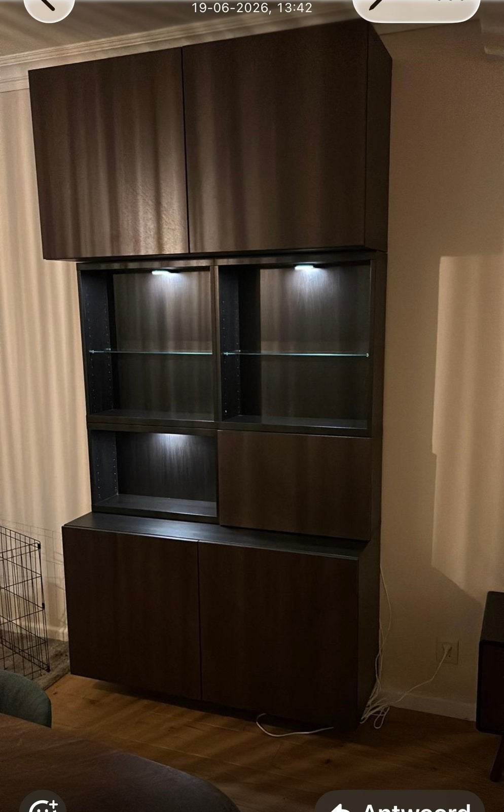 Ikea kast van model besta zelf samen  gesteld, Huis en Inrichting, Kasten | Vitrinekasten, Ophalen, 100 tot 150 cm, 200 cm of meer