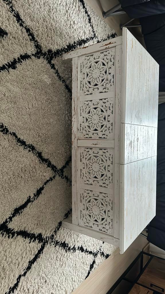 Salontafel van kwantum- vintage, Huis en Inrichting, Tafels | Salontafels, Gebruikt, 100 tot 150 cm, Minder dan 50 cm, Rechthoekig