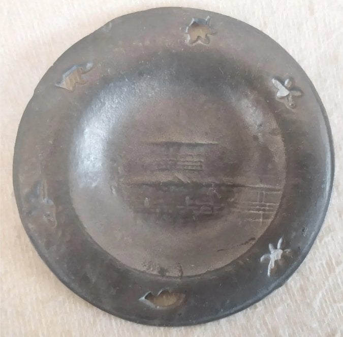 3 oude tinnen onderzetters 8,3 cm, Ophalen of Verzenden