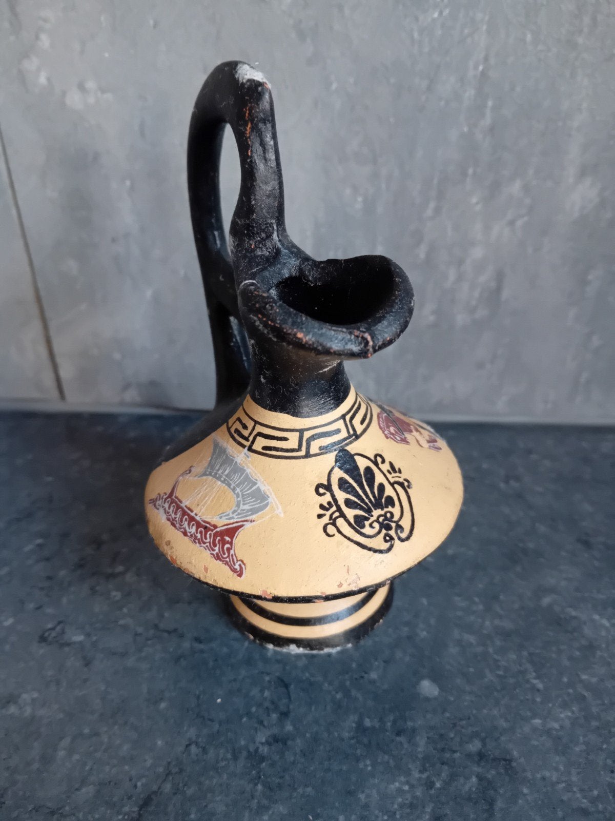 Antieke Griekse stijl vaas met krijger en paard, Antiek en Kunst, Antiek | Vazen, Ophalen of Verzenden