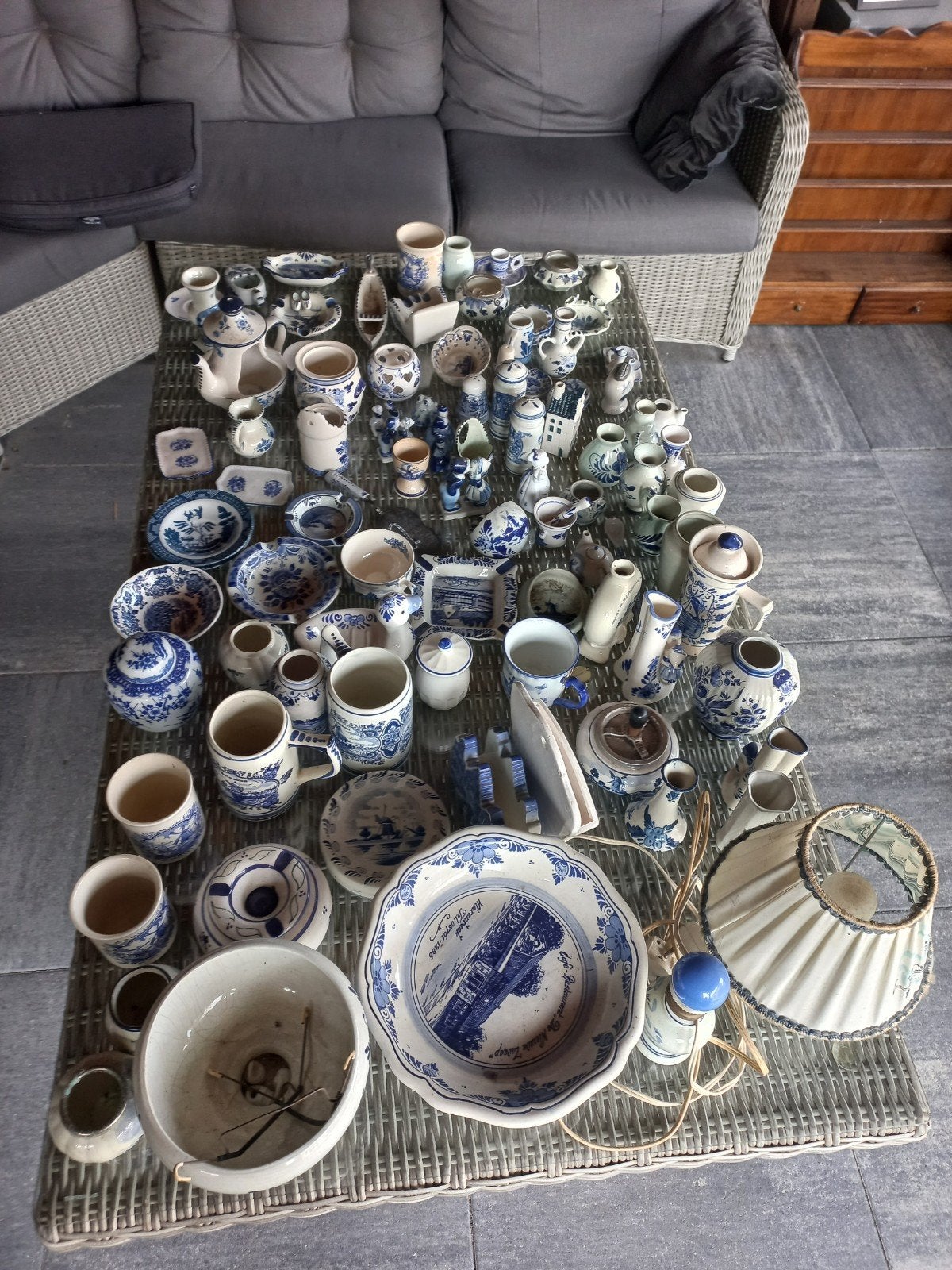 Grote collectie Delfts Blauw aardewerk, Antiek en Kunst, Antiek | Keramiek en Aardewerk, Ophalen