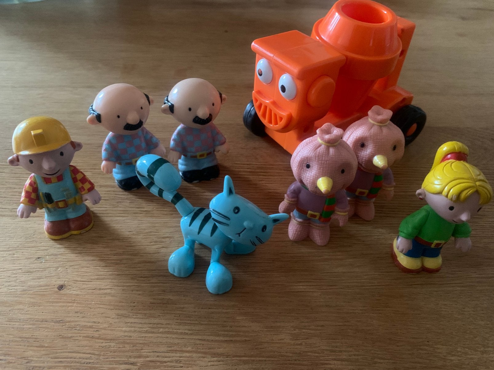 7 Bob de bouwer poppetjes + cement wagen, Ophalen of Verzenden, Gebruikt