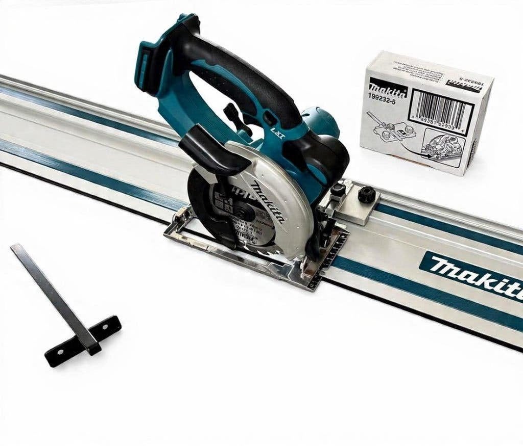 MAKITA 18V ACCU CIRKELZAAG +GELEIDER +ADAPTER LXT INVALZAAG, Makita, Nieuw, 10 m² of meer, 10 tot 30 cm