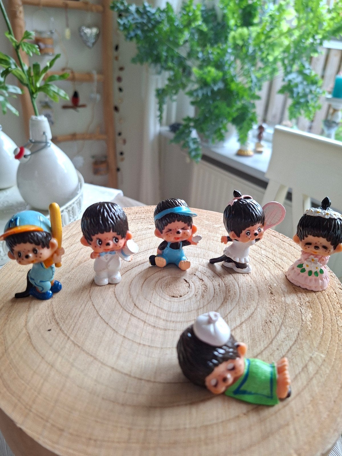 Kleine Monchhichi figuurtjes 1979 uit Japan., Ophalen of Verzenden, Gebruikt