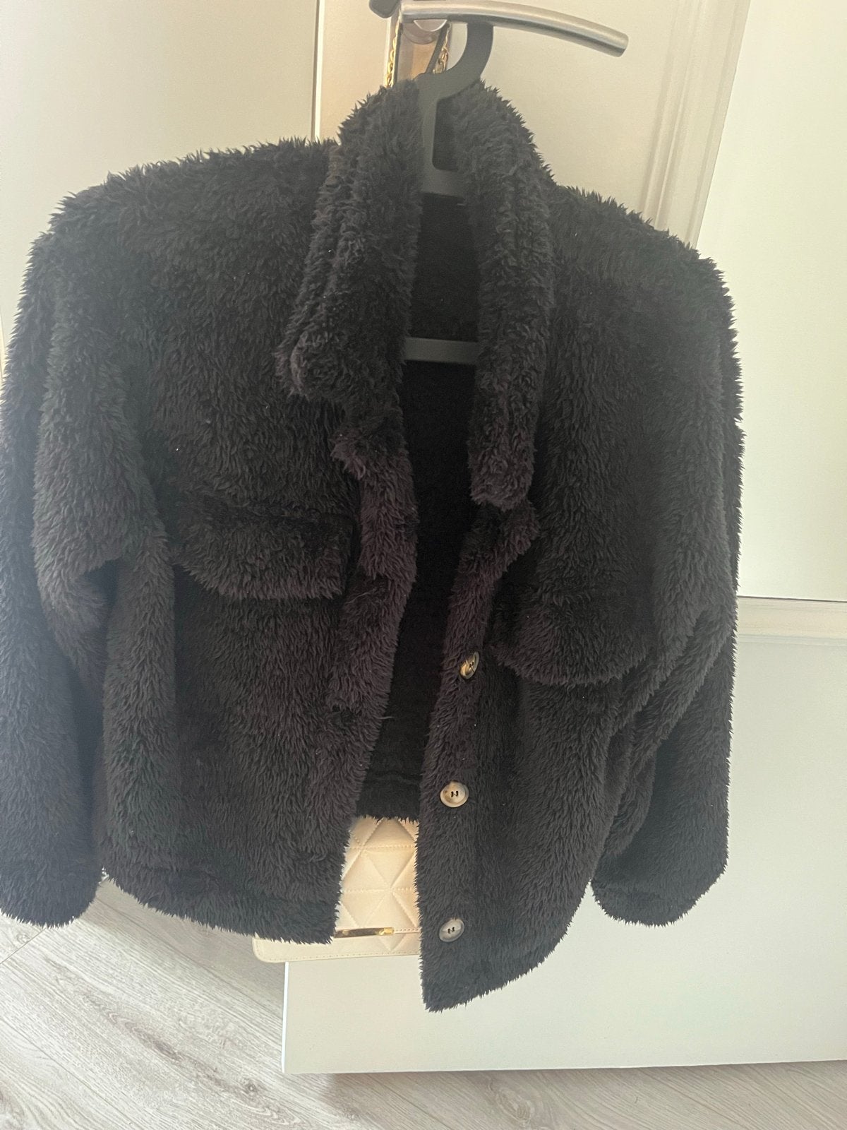 Zwart teddy jasje Shein maat XS, Ophalen of Verzenden, Zo goed als nieuw, Maat 34 (XS) of kleiner, Zwart