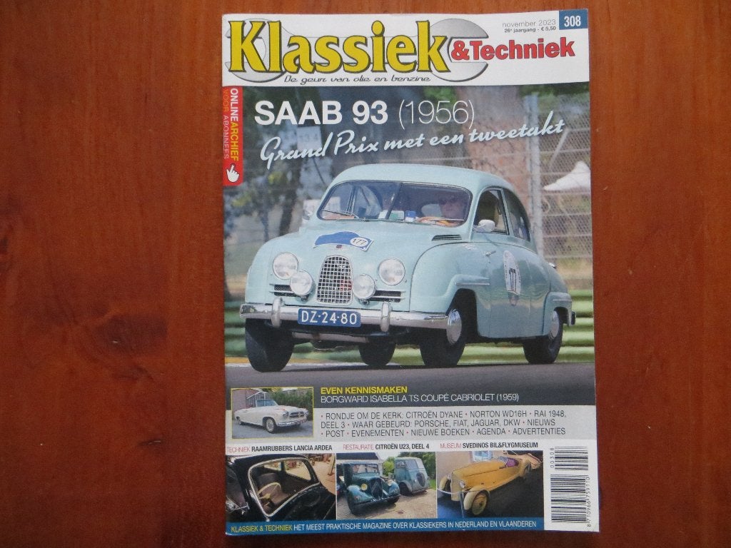 Klassiek & Techniek 308 Saab 93, Borgward Isabella TS Cpé Cb, Ophalen of Verzenden, Nieuw, Citroën