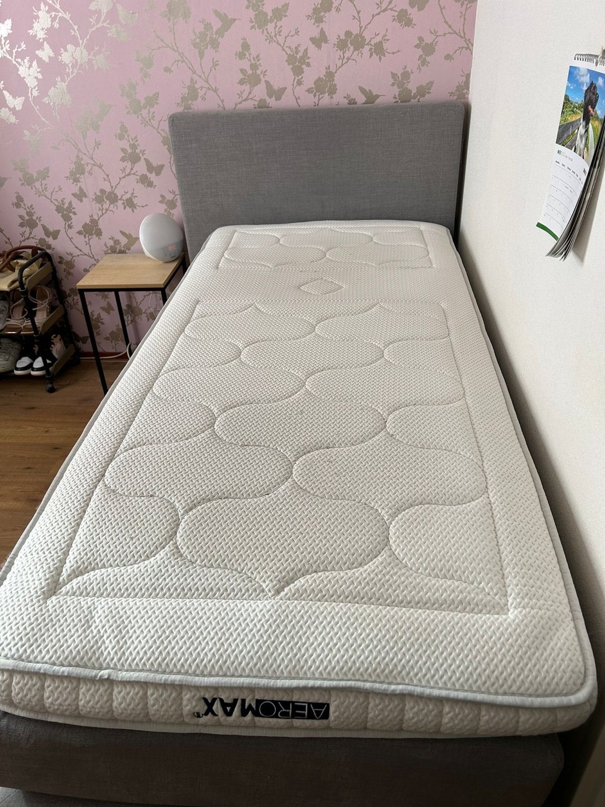 Eenpersoons boxspring met matras Aeromax Breeze II, Ophalen, Gebruikt, 90 cm, Eenpersoons