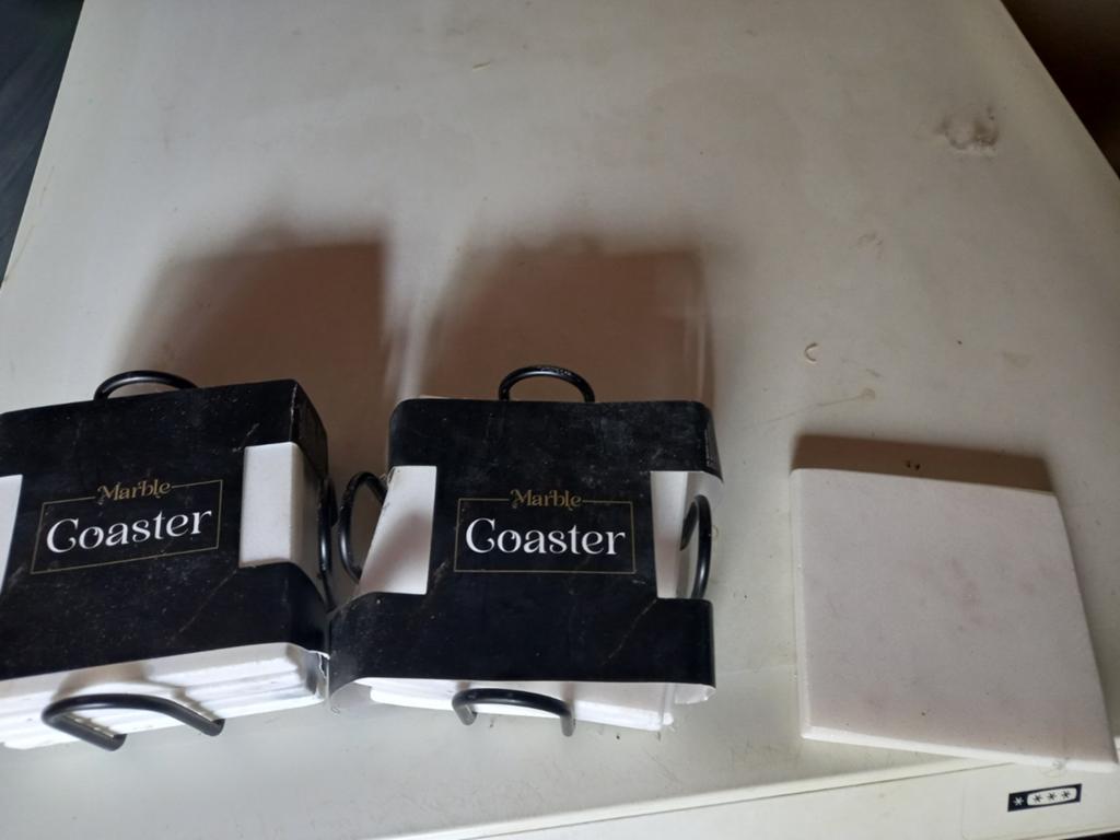 Onderzetters marmer, Ophalen, Nieuw, Glas of Kopje