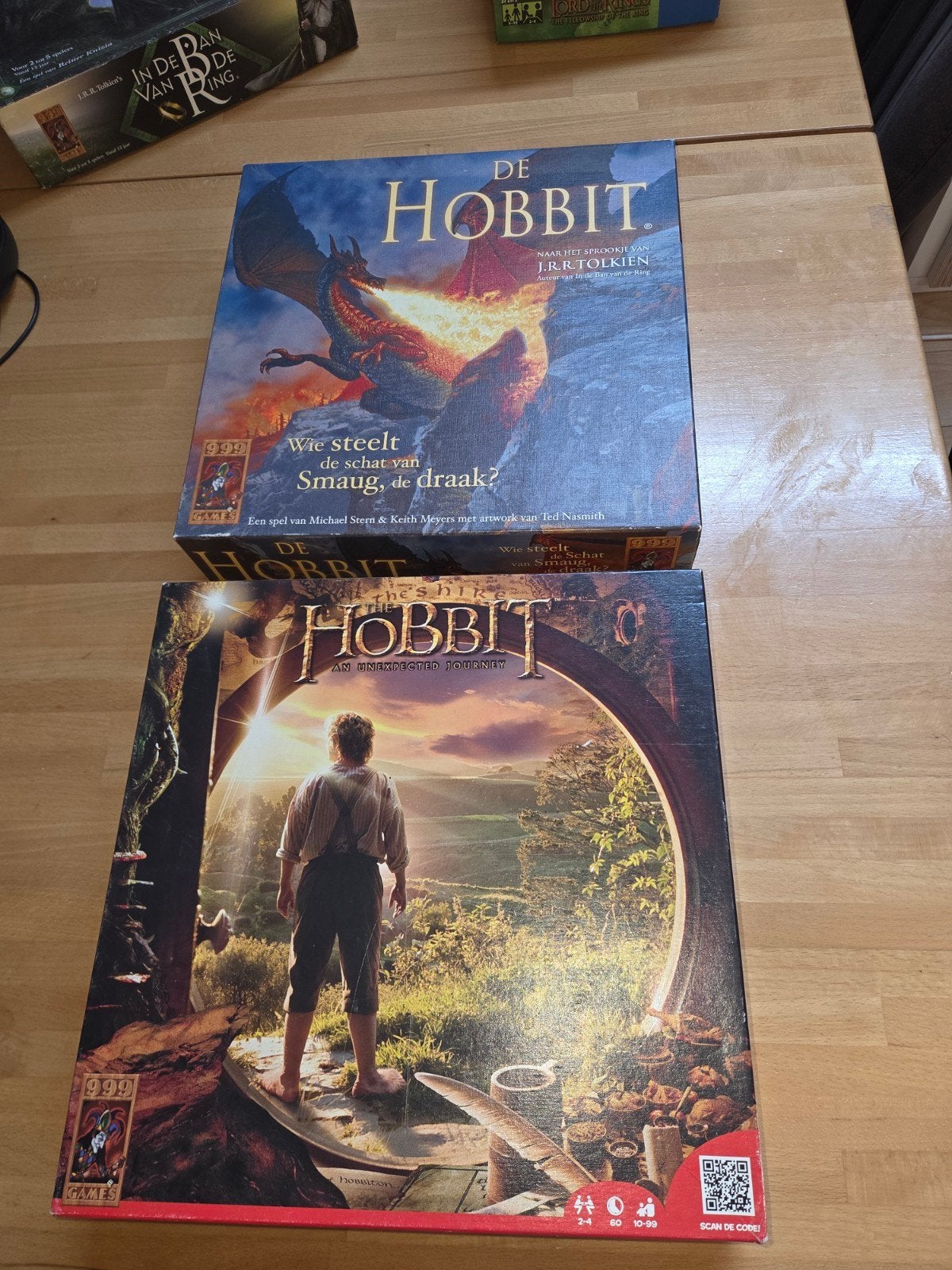 De Hobbit Bordspellen: Onverwachte Reis & Wie Steelt de S, Drie of vier spelers, Ophalen of Verzenden, Gebruikt, 999 Games
