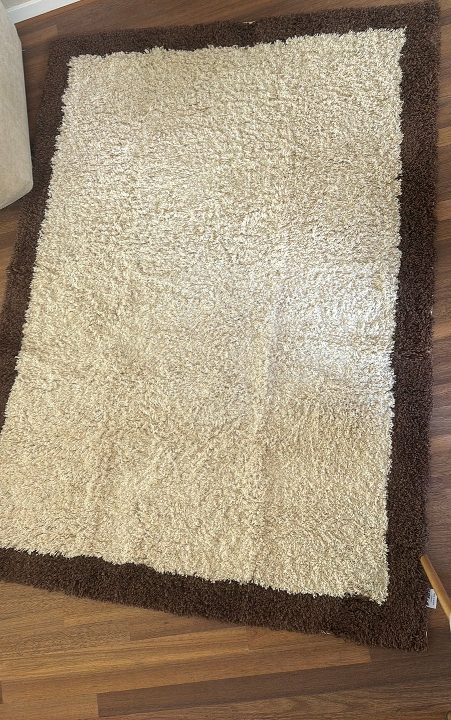 Hoogpolig vloerkleed, Ophalen, Bruin, 150 tot 200 cm, 200 cm of meer