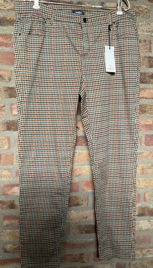 Nieuw! Angels prachtige lange broek groen bruin ruitje 44, Kleding | Dames, Overige kleuren, Maat 42/44 (L), Nieuw, Ophalen of Verzenden