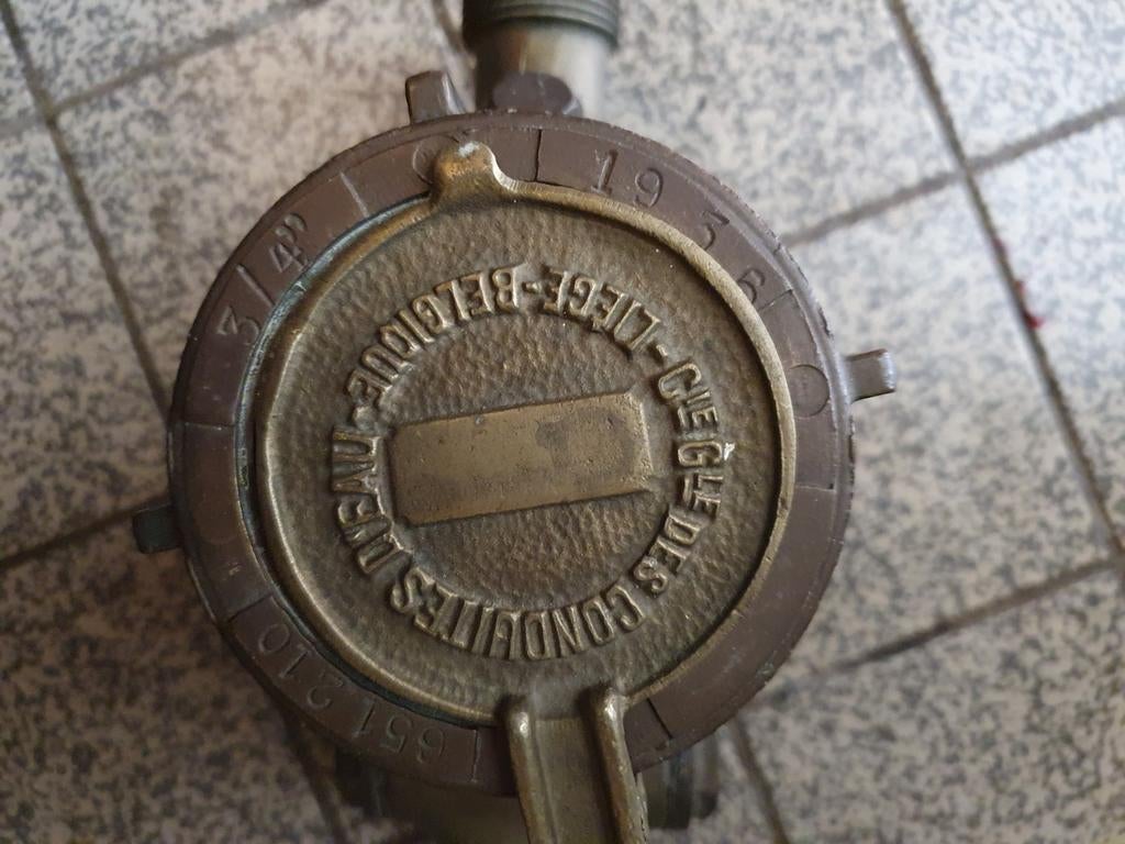 Antieke Watermeter Cie. G-E.G-E. Liege-Belgique, Antiek en Kunst, Ophalen of Verzenden