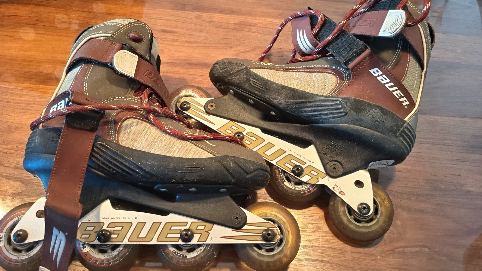 Skeelers Bauer, Sport en Fitness, Skeelers, Gebruikt, Bauer, Ophalen of Verzenden, Inline skates 4 wielen