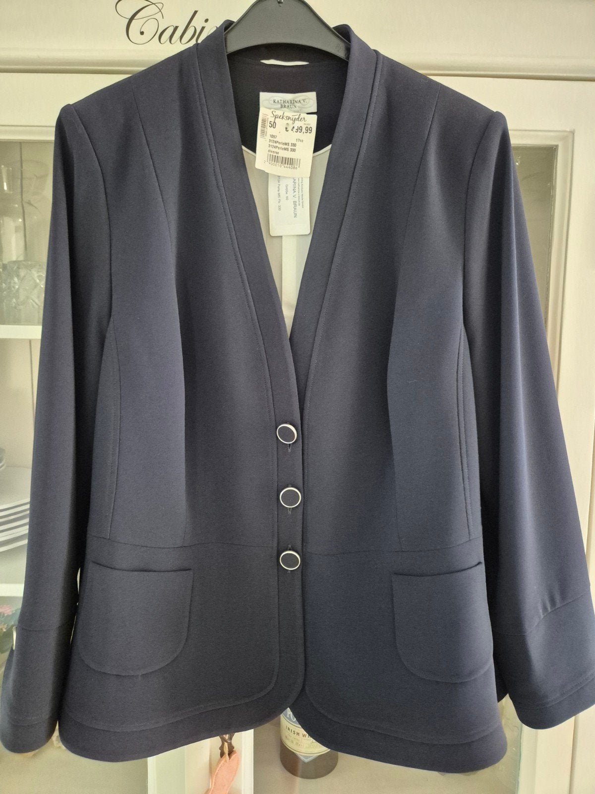 Katharina v. Braun Donkerblauw Colbert maat 50, Kleding | Dames, Blauw, Nieuw, Ophalen of Verzenden, Jasje