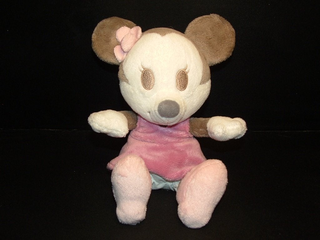 DISNEY MUIS MINNIE MOUSE MET GROOT HOOFD VELOURS, Verzenden, Nieuw, Overige typen