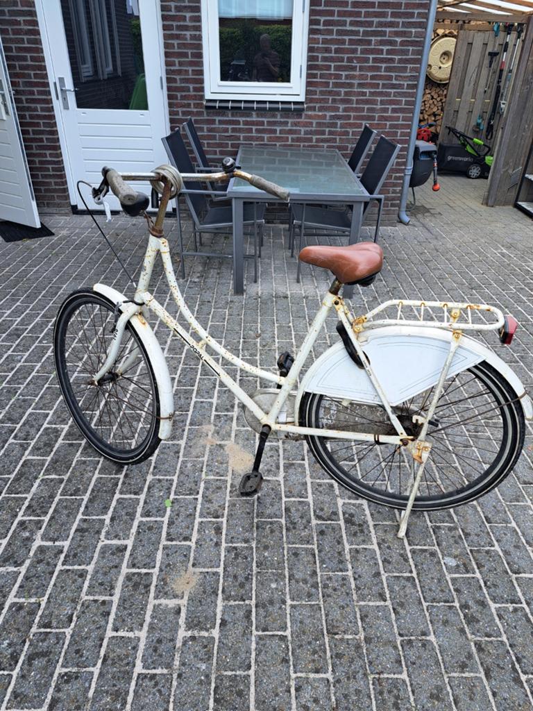 Ouderwetse omafiets voor student - Popal 1976, Ophalen, Terugtraprem, Gebruikt, Handrem