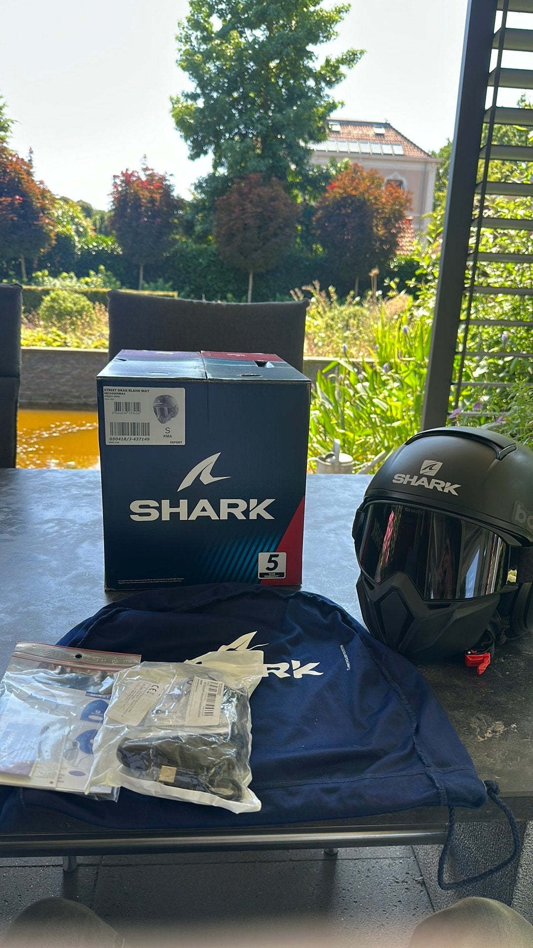 Scooterhelm Shark (maat S) inclusief geluidsysteem, Motoren, Kleding | Motorhelmen, Jethelm, Shark, S, Tweedehands