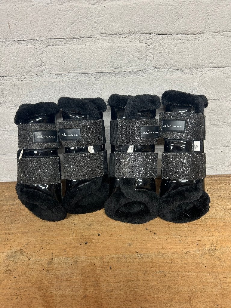 Amare beenbeschermer set zwart glitter, Overige merken, Ophalen of Verzenden, Zo goed als nieuw, Rijden