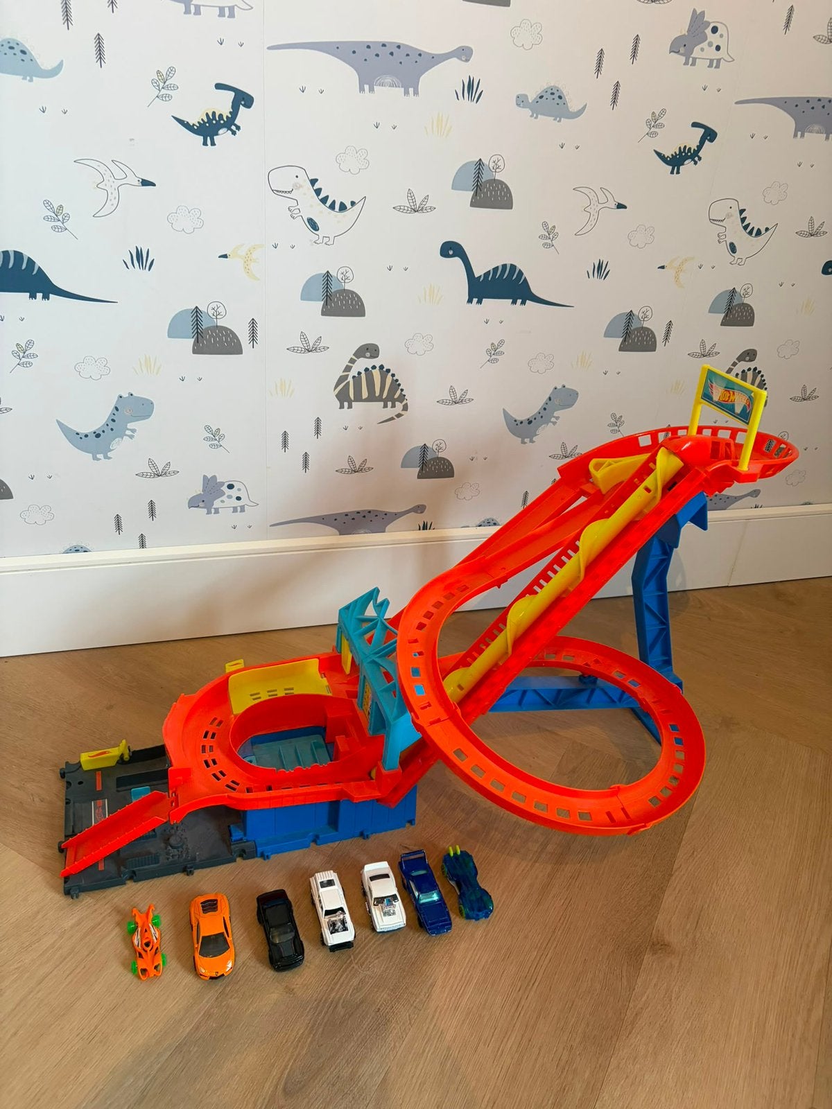 Hot Wheels City Roller Coaster Rally Track Set, Kinderen en Baby's, Speelgoed | Racebanen, Racebaan, Ophalen of Verzenden, Zo goed als nieuw