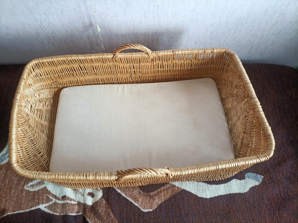 Rotan Wieg/Mandenwieg met Matrasje, Kinderen en Baby's, Babywiegjes en Ledikanten, Ophalen of Verzenden, Gebruikt, Wieg