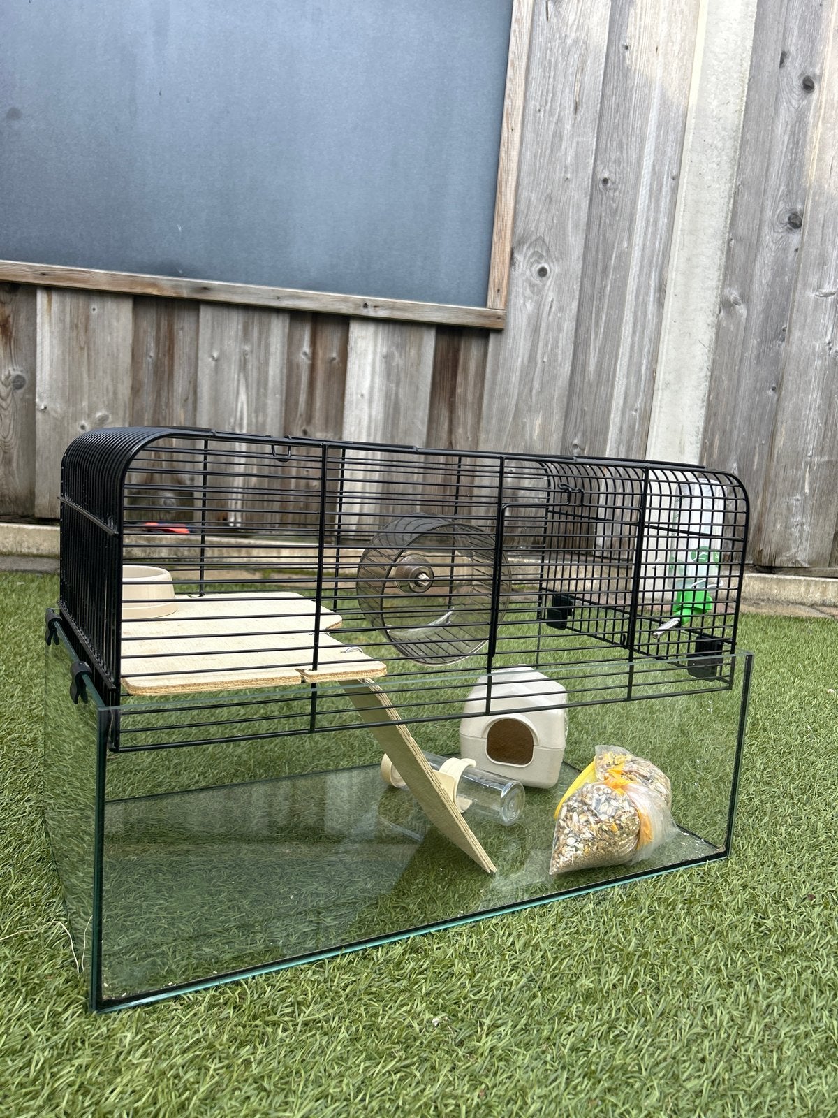 Hamsterkooi met glazenbak, Ophalen of Verzenden