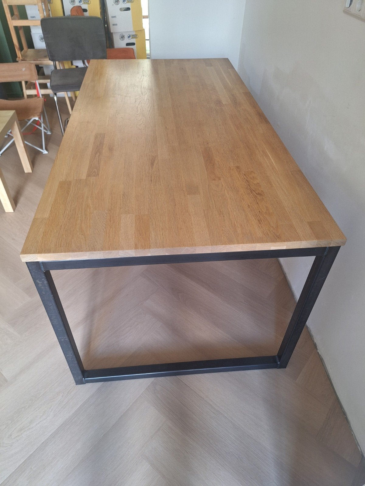 houten eettafel 180 cm bij 90 cm, Huis en Inrichting, Ophalen, Gebruikt, 50 tot 100 cm, Vijf personen of meer