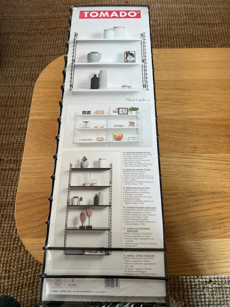 Nieuw Tomado Modulair Wandsysteem - 70x21x68 cm - zwart, Met plank(en), Nieuw, Ophalen of Verzenden, Minder dan 150 cm