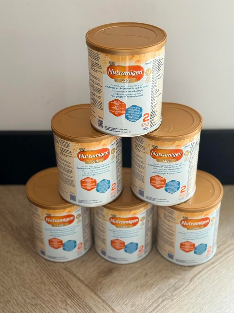 (13) Blikken nutramigen lgg2, Kinderen en Baby's, Babyvoeding en Toebehoren, Ophalen of Verzenden, Zo goed als nieuw, Overige typen