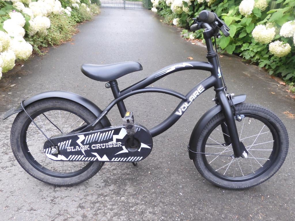 Leuke hippe 16 inch jongensfiets, als nieuw, Ophalen, Terugtraprem, Gebruikt, Volare Black Cruiser