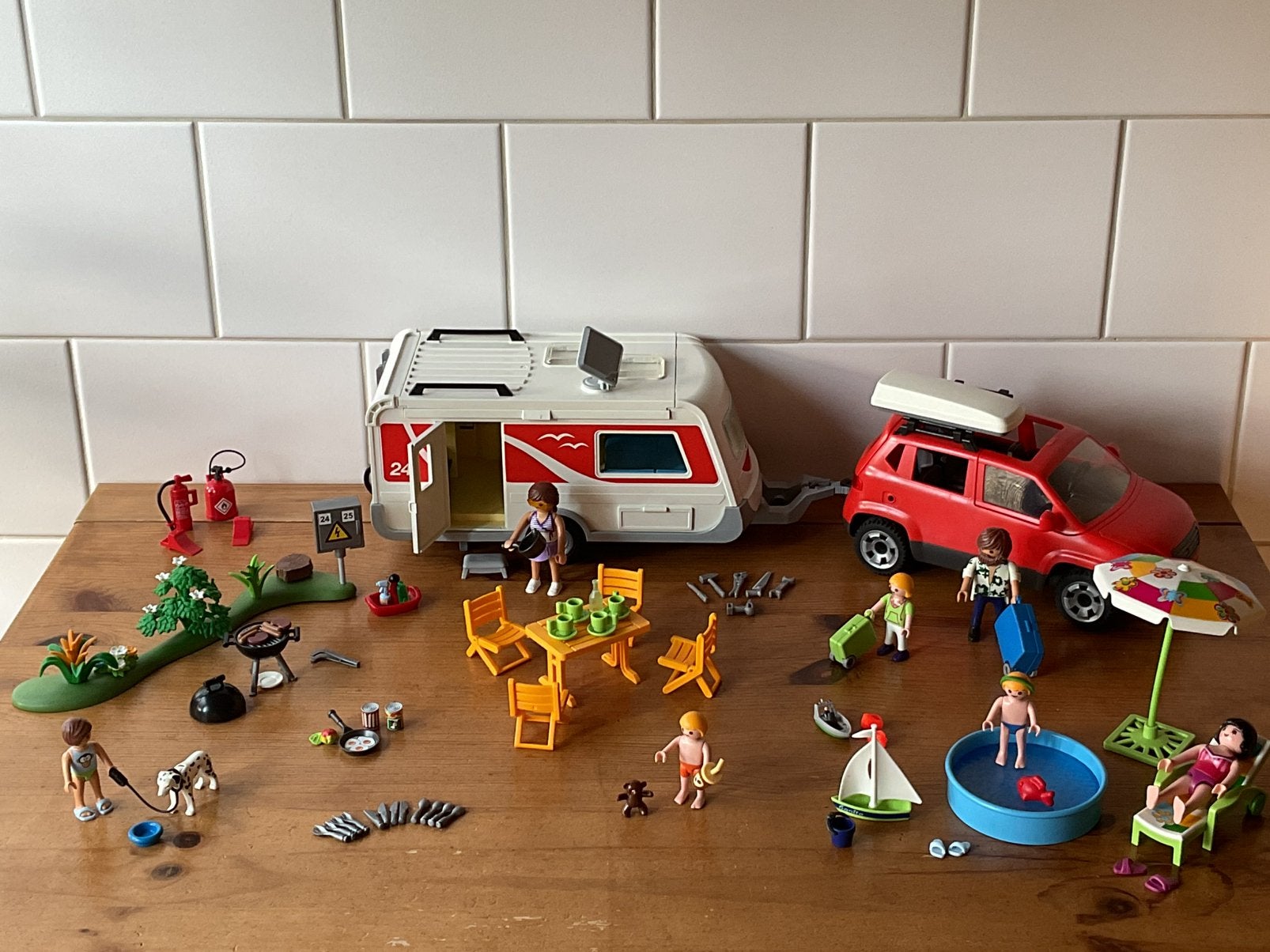 PLAYMOBIL UITGEBREIDE VAKANTIE SET  🥤🍟  SUPER MOOI !!, Ophalen of Verzenden, Gebruikt