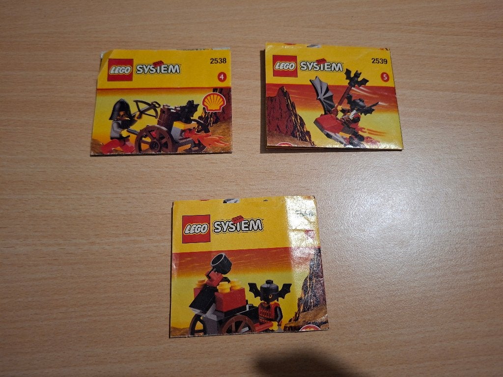 Lego 2538, 2539 en 2540 handleidingen., Gebruikt, Lego, Overige typen, Ophalen of Verzenden