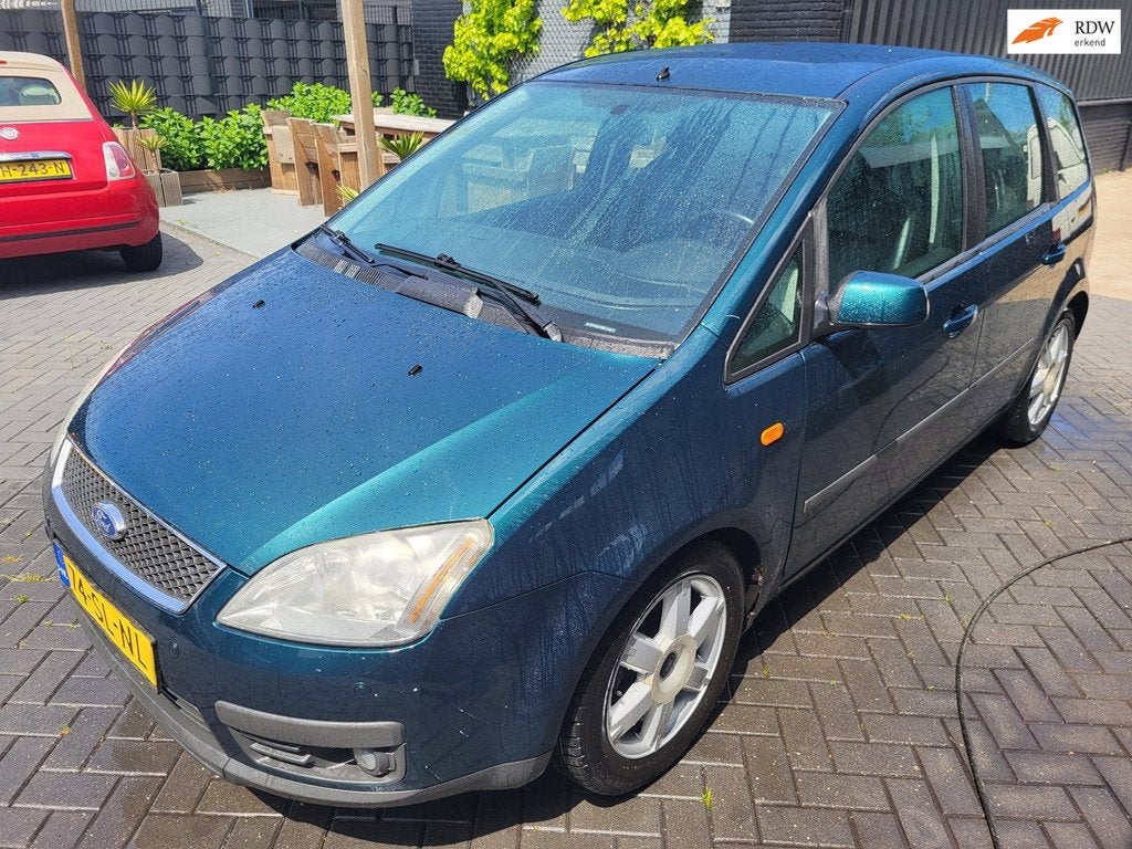 Ford Focus C-Max 2.0-16V Futura autom airco werkt, Gebruikt, Zwart, 700 kg, Automatische klimaatregeling