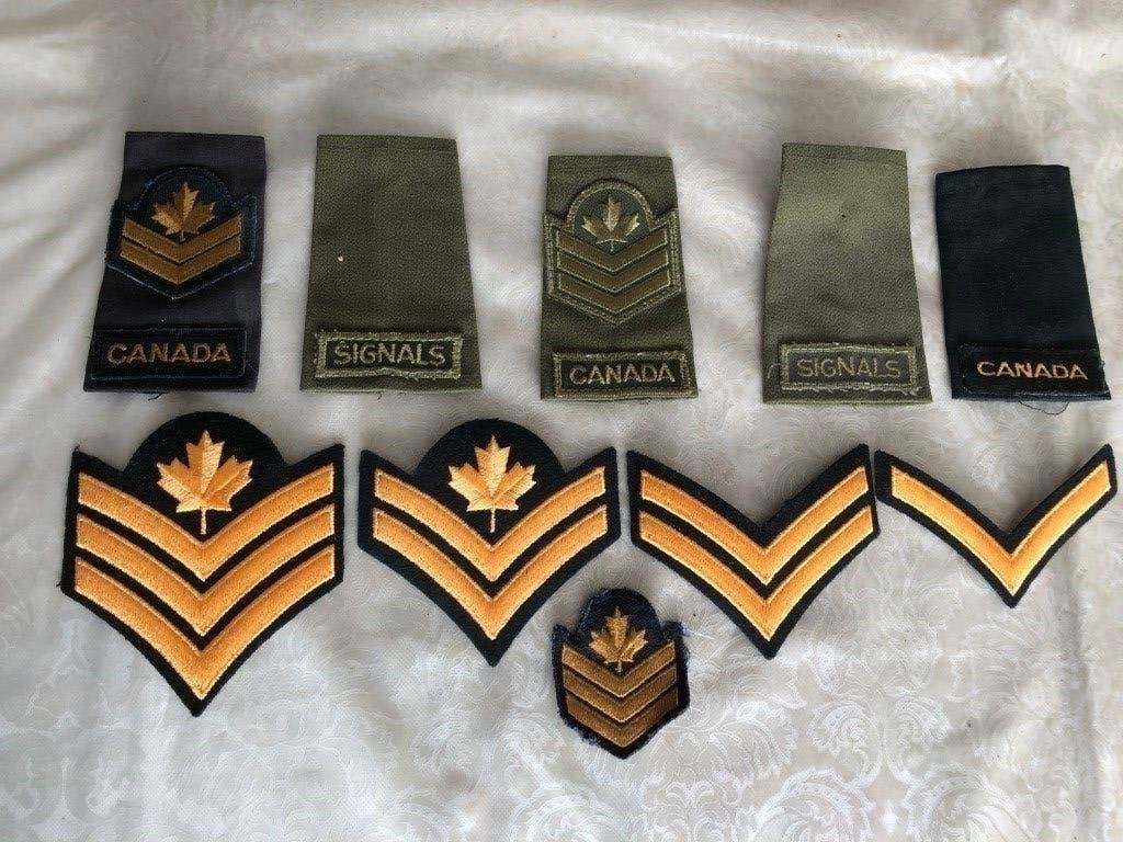 Rangonderscheidingstekens Canadese leger, Ophalen of Verzenden, Landmacht, Overige gebieden, Embleem of Badge