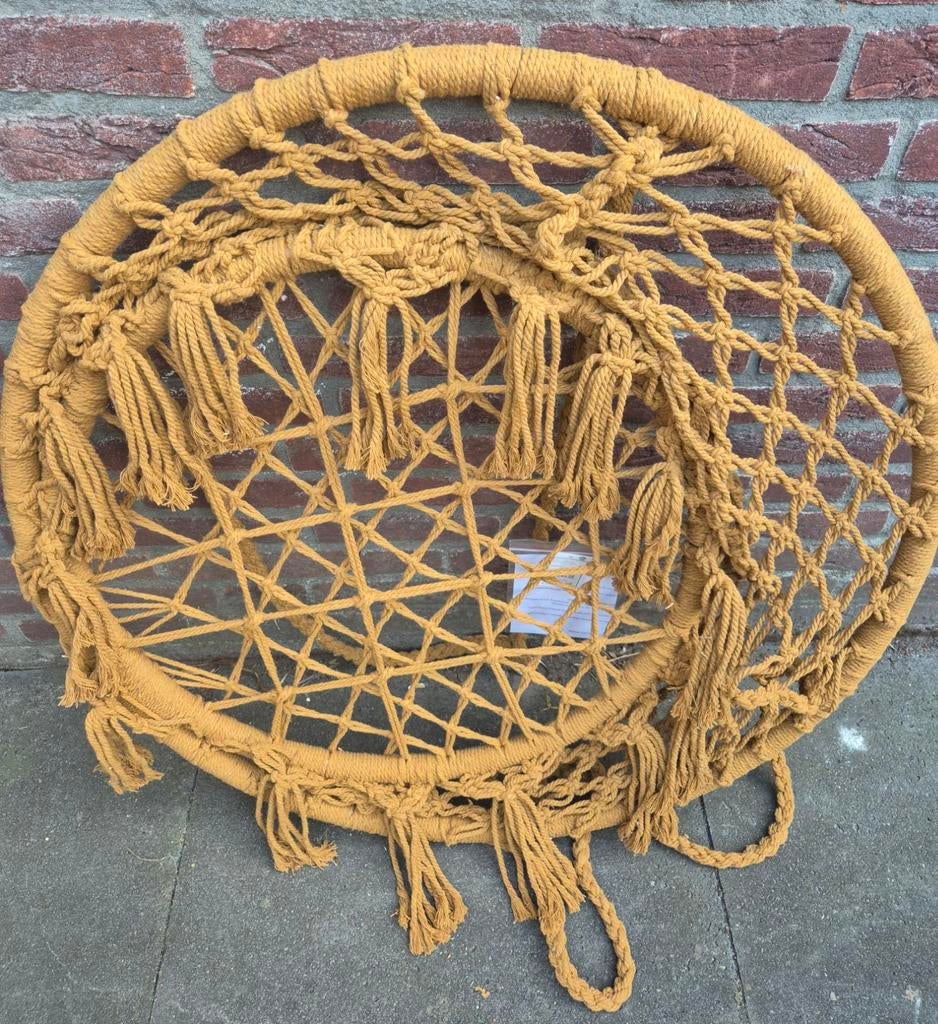 Nieuwe Hangstoel Knoet Bruin - Met kaartje, Huis en Inrichting, Stoelen, Bruin, Nieuw, Ophalen of Verzenden, Eén