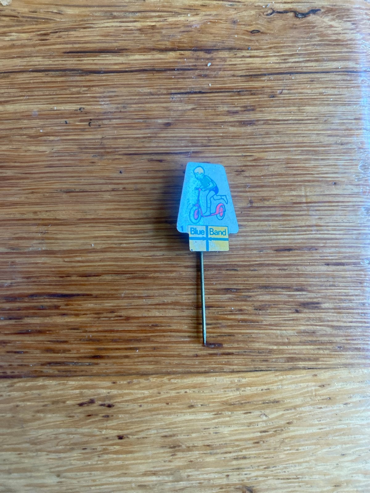 Vintage Blue Band Speldje - Scooter, Ophalen of Verzenden, Gebruikt, Merk, Speldje of Pin