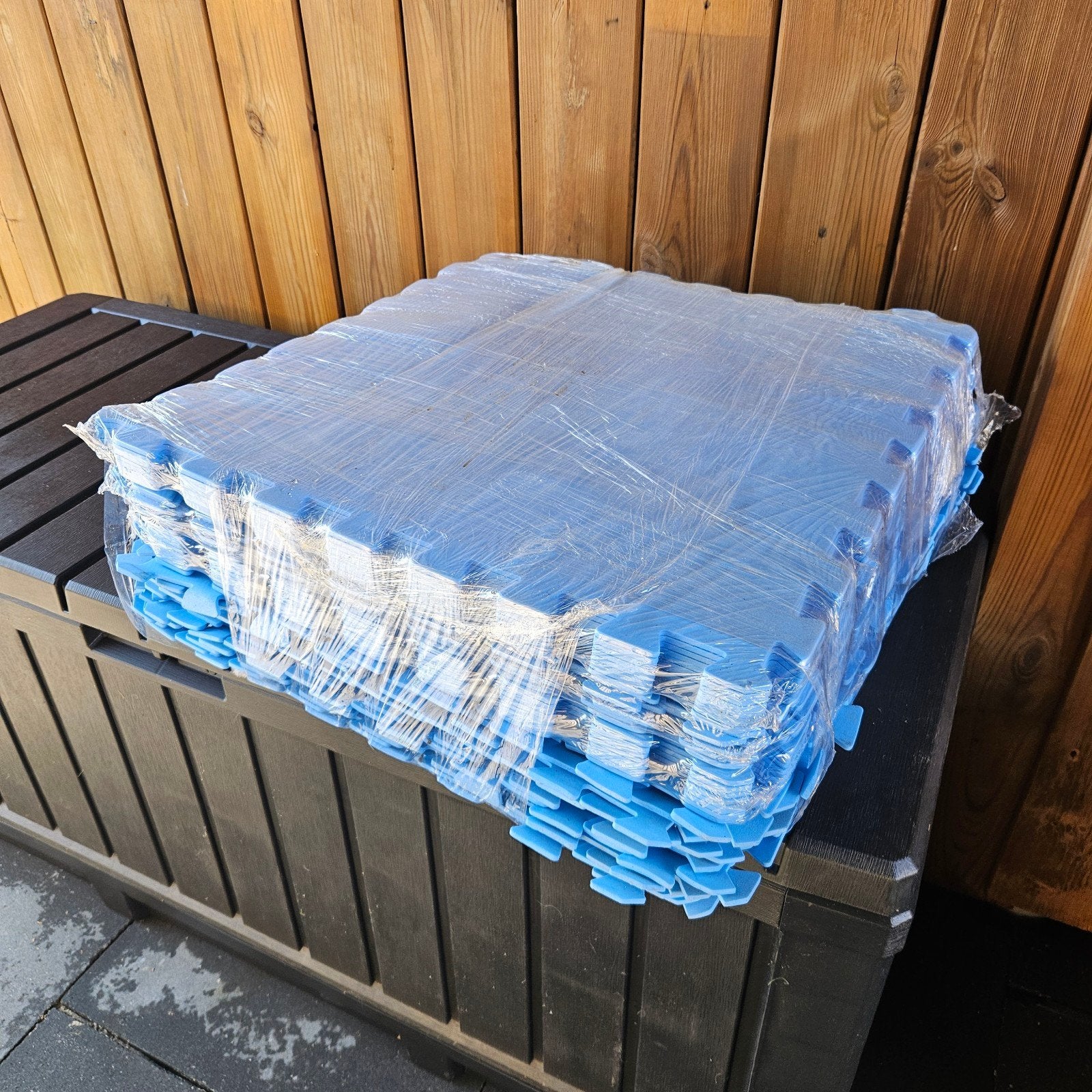 48 Blauwe dunne foam tegels, Ophalen, Kunststof, Gebruikt, Overige typen