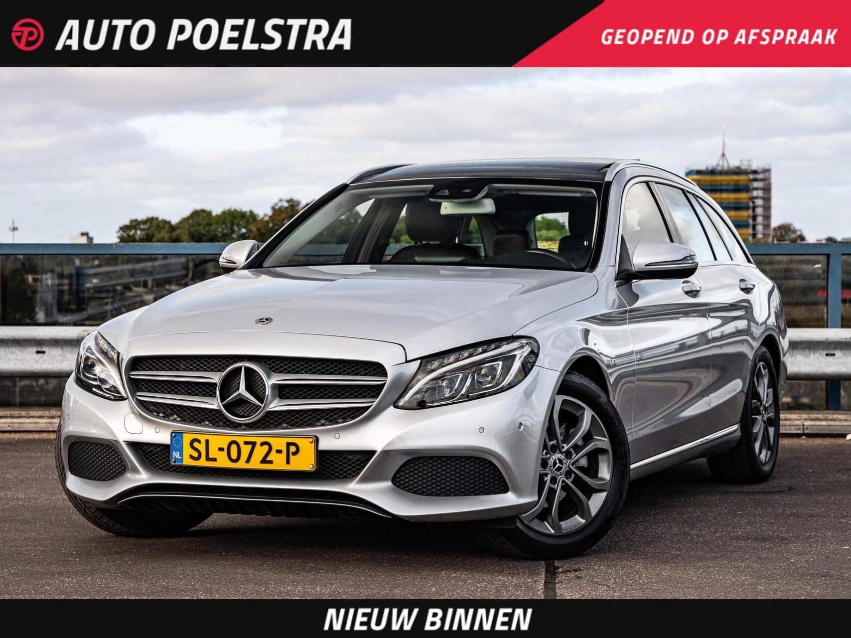 Mercedes-Benz C-klasse Estate 180 Prestige | Panoramadak | T, Auto's, Automaat, Dealer onderhouden, Achterwielaandrijving, Leder en Stof