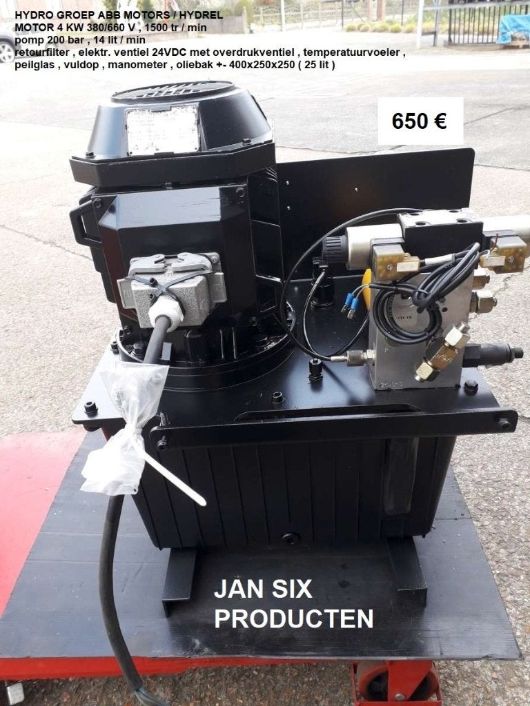HYDRAULISCHE GROEP ABB / HYDREL POMP : 200 BAR , 9.6, Doe-het-zelf en Verbouw, Motoren, Ophalen, Zo goed als nieuw, Elektromotor