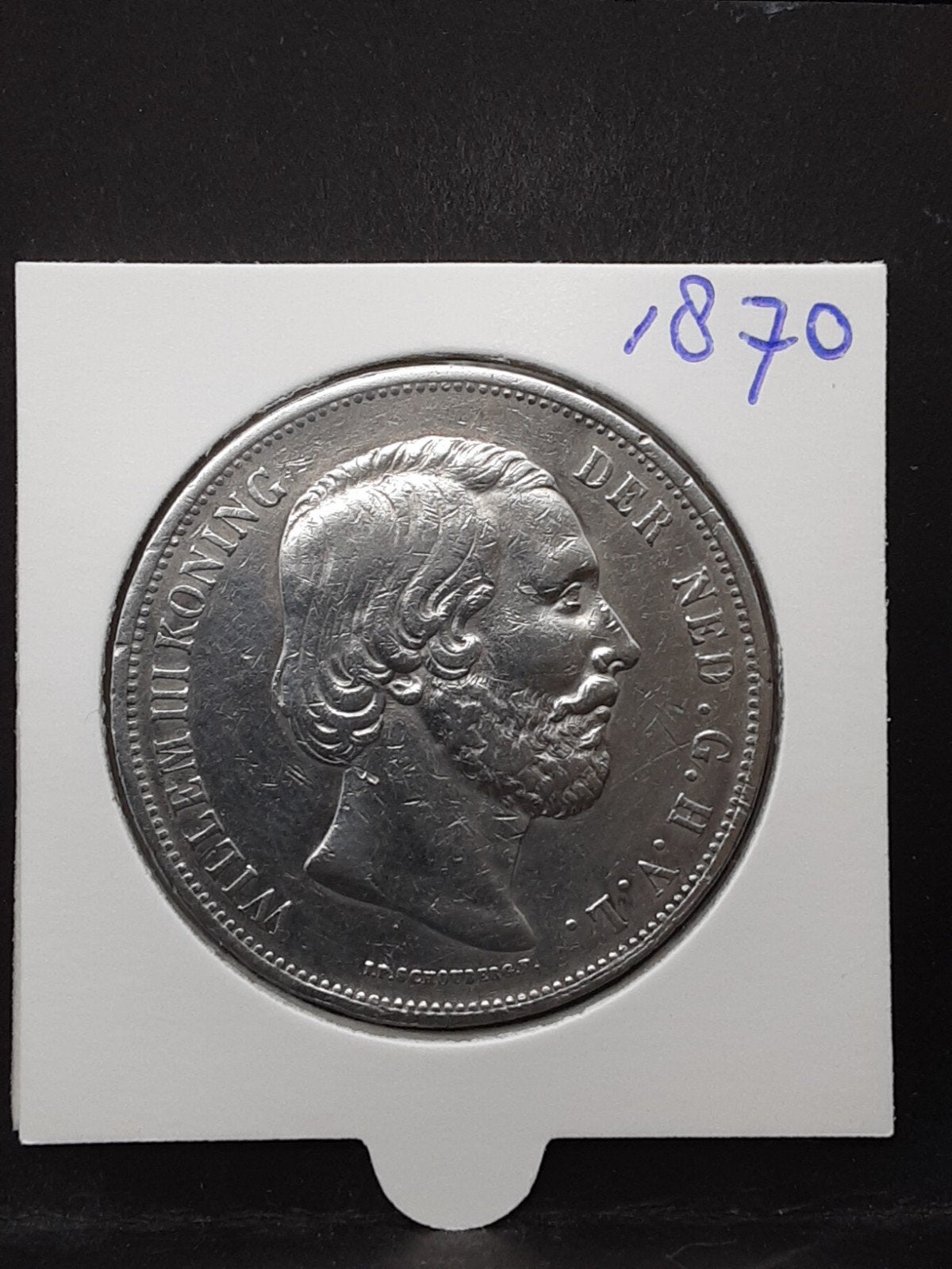 Rijksdaalder 1870 koning Willem III, Postzegels en Munten, Munten | Nederland, Koning Willem III, Verzenden, Zilver, Losse munt