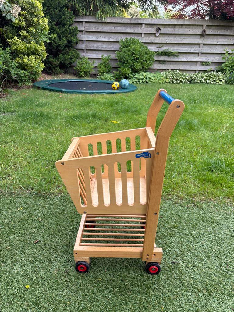 Houten Boodschappenwagentje, Ophalen, Gebruikt, Jongen of Meisje