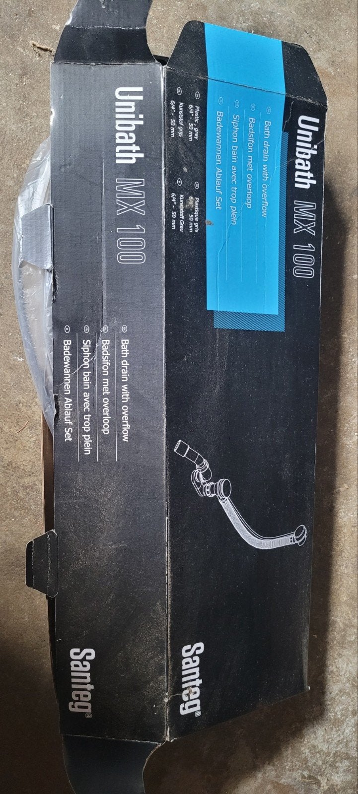 Unibath MX 100 Bad afvoer met overloop, Ophalen of Verzenden, Nieuw, Bad