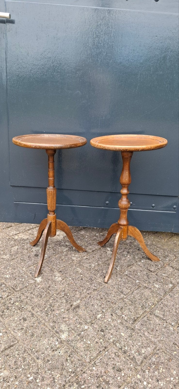 set van 2 bijzettafeltjes, Antiek en Kunst, Antiek | Meubels | Tafels, Ophalen
