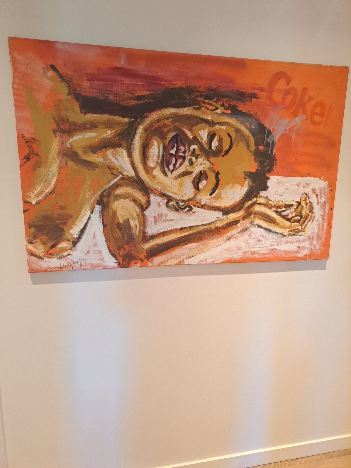 Schilderij Peter Klashorst - 130x80 cm, Antiek en Kunst, Kunst | Schilderijen | Modern, Ophalen, Figuren, Op houten frame, Olieverf