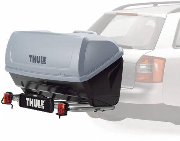 Te huur: Thule BackUp Bagagebox / Trekhaakkoffer 420L, Ophalen, Zo goed als nieuw