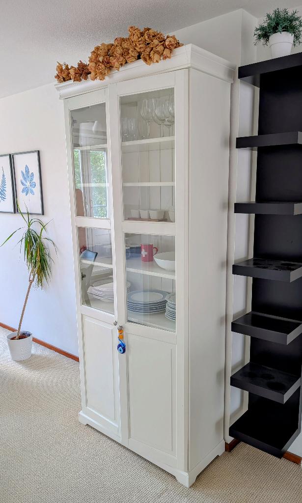 Ikea Liatorp vitrinekast 215x90x36cm, Ophalen, 200 cm of meer, 50 tot 100 cm, 25 tot 50 cm