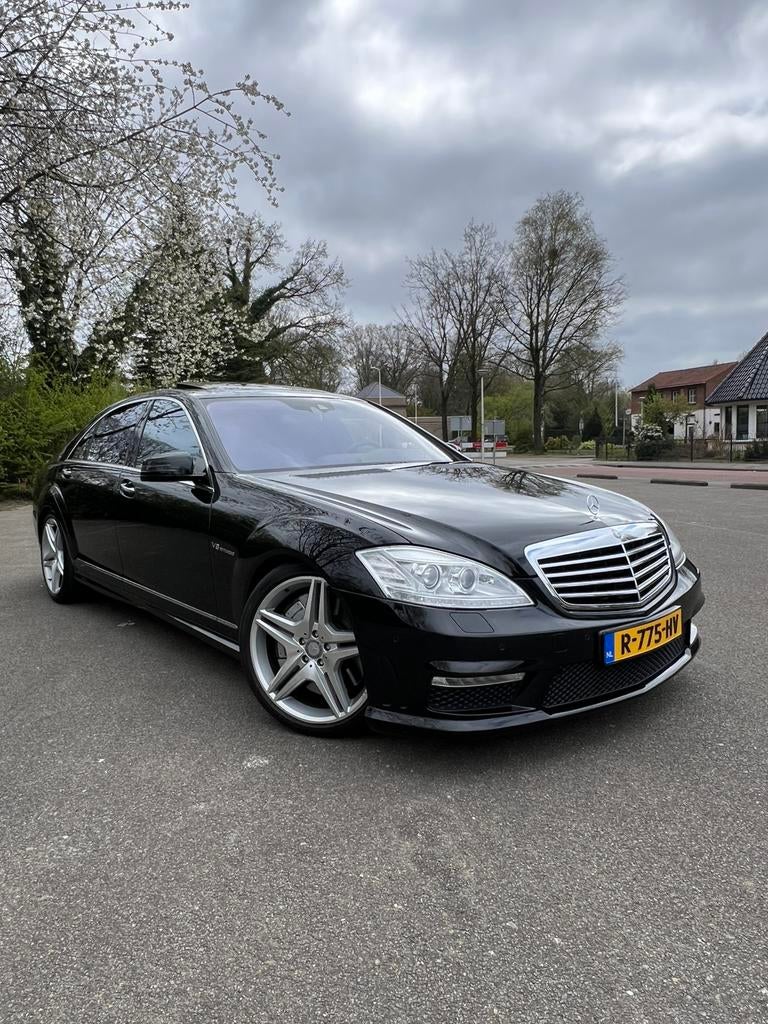 Mercedes-Benz-S63-AMG-LANG-544-pk-V8-biturbo, Auto's, 5461 cc, Zwart, Particulier, 129 €/maand