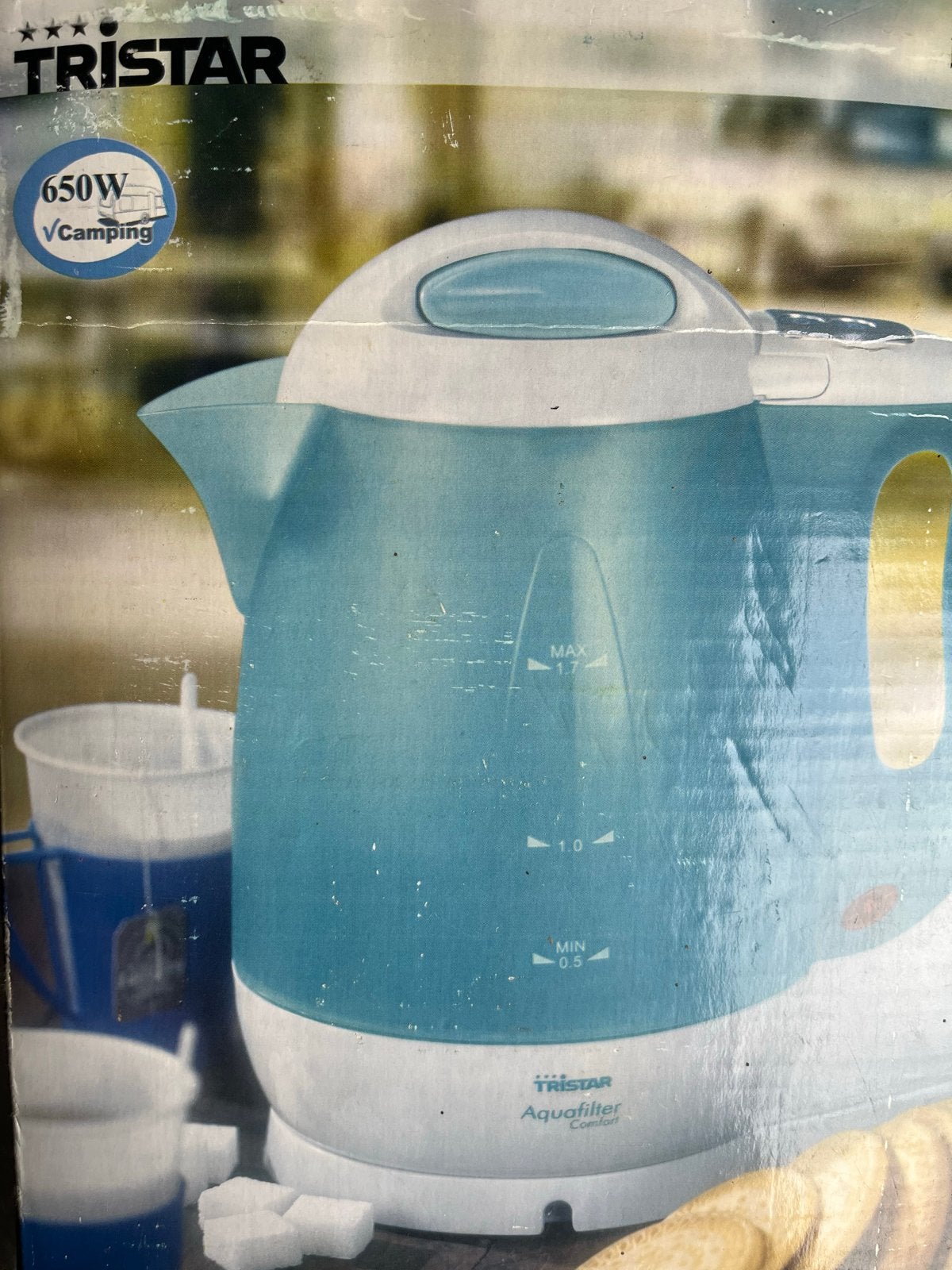 Tristar Aquafilter Comfort Waterkoker - 650W Camping, Ophalen of Verzenden, Gebruikt