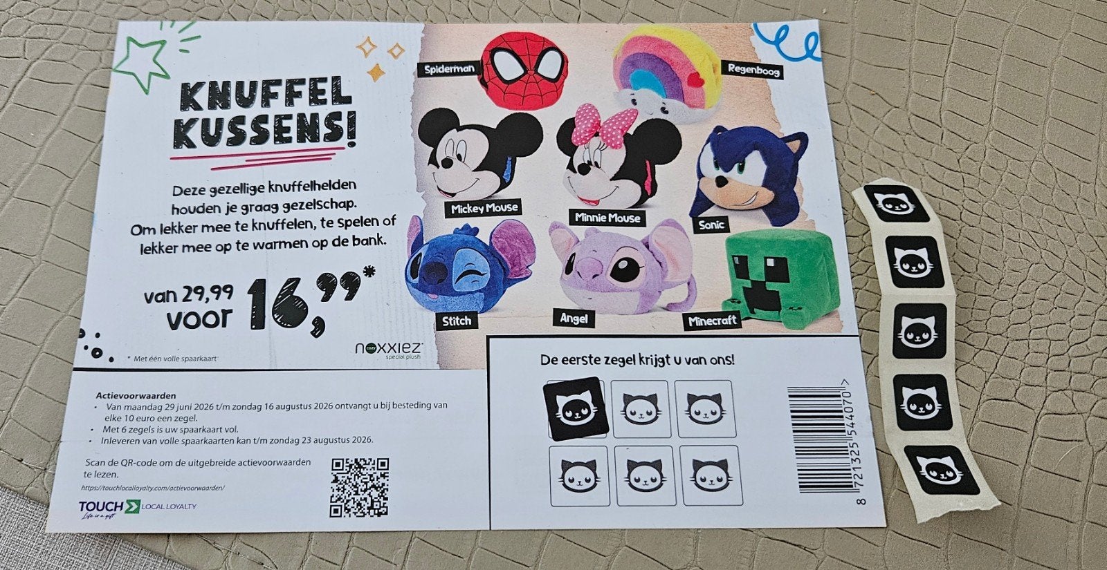 knuffel kussens diverse leuke bekende namen jumbo spaaractie, Jumbo, Ophalen
