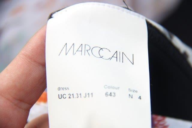 Jurk zwart/ ecru Marccain mt N4 (M-40) Vaste prijs AANBIEDI, Kleding | Dames, Maat 38/40 (M), Zwart, Ophalen of Verzenden, Zo goed als nieuw